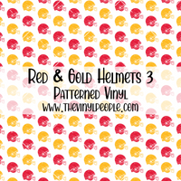 Red & Gold Helmets Patterned Vinyl