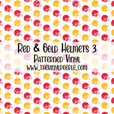 Red & Gold Helmets Patterned Vinyl