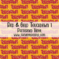 Red & Gold Touchdown Patterned Vinyl