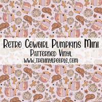 Retro Cowgirl Pumpkins Patterned Vinyl