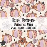 Retro Pumpkins Patterned Vinyl