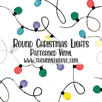 Round Christmas Lights Patterned Vinyl