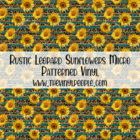 Rustic Leopard Sunflowers Patterned Vinyl