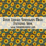 Rustic Leopard Sunflowers Patterned Vinyl