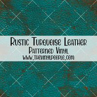 Rustic Turquoise Leather Patterned Vinyl