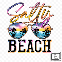 Salty Beach Sunglasses Vinyl Decal