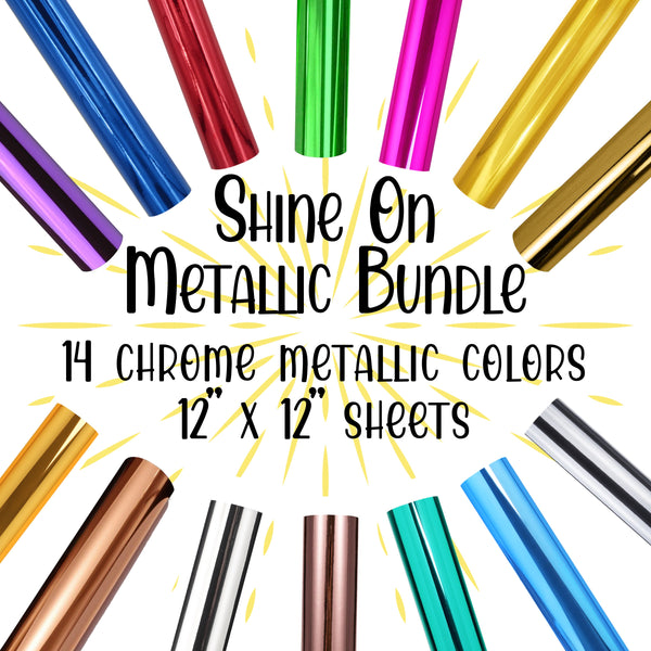 Shine On Metallic Bundle - 12" x 12" Sheet of all 14 Chrome Metallic Colors