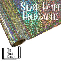 Silver Heart Holographic Foil