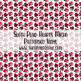 Sloth Plaid Hearts Patterned Vinyl
