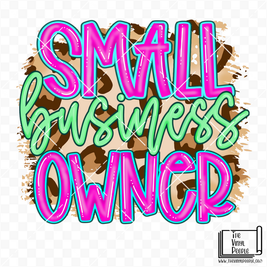 Small Business Owner Leopard Vinyl Decal