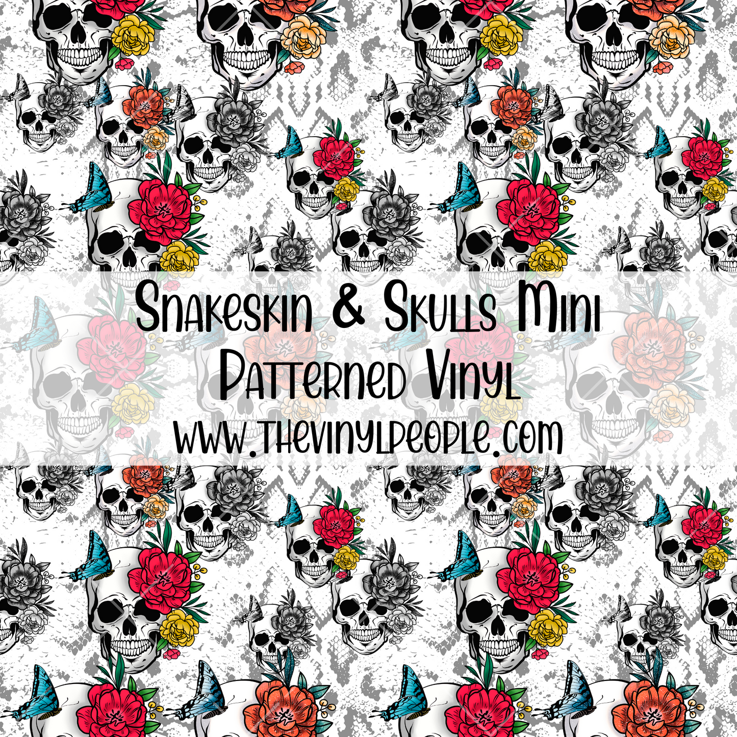 Snakeskin & Skulls Patterned Vinyl