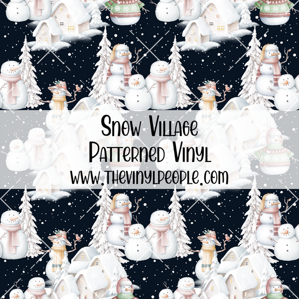 Snow Village Patterned Vinyl