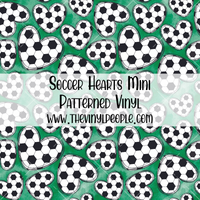Soccer Hearts Patterned Vinyl