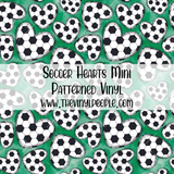 Soccer Hearts Patterned Vinyl