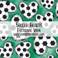 Soccer Hearts Patterned Vinyl