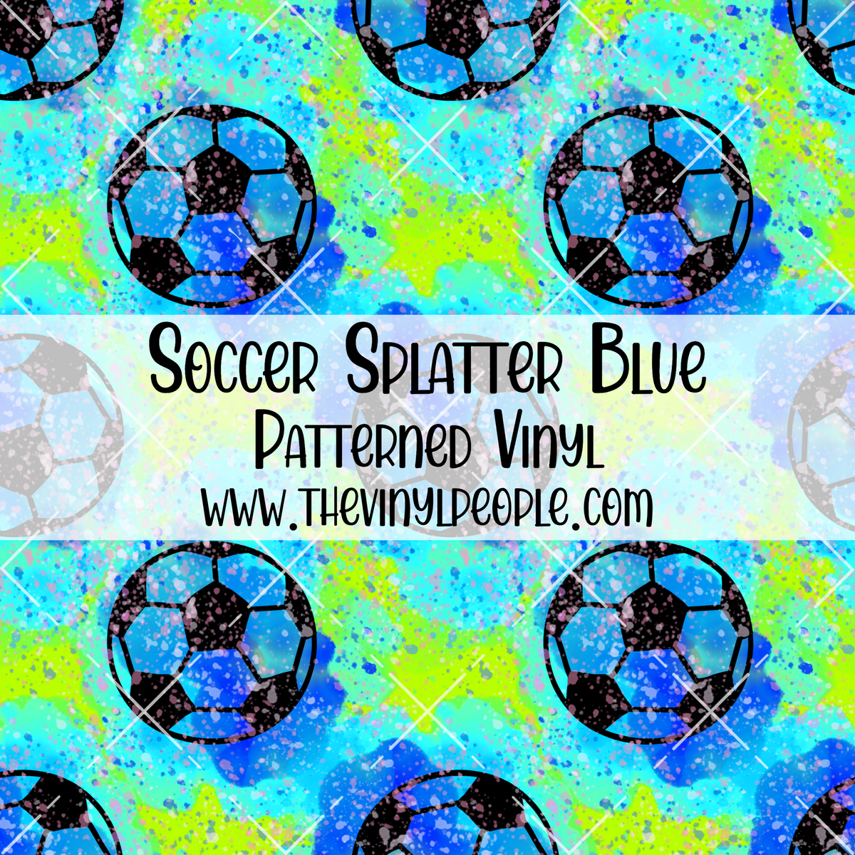 Football Splatter Color Pattern Soccer Splatter Blue Patterned Vinyl – TheVinylPeople