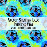 Soccer Splatter Blue Patterned Vinyl