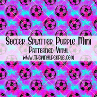 Soccer Splatter Purple Patterned Vinyl