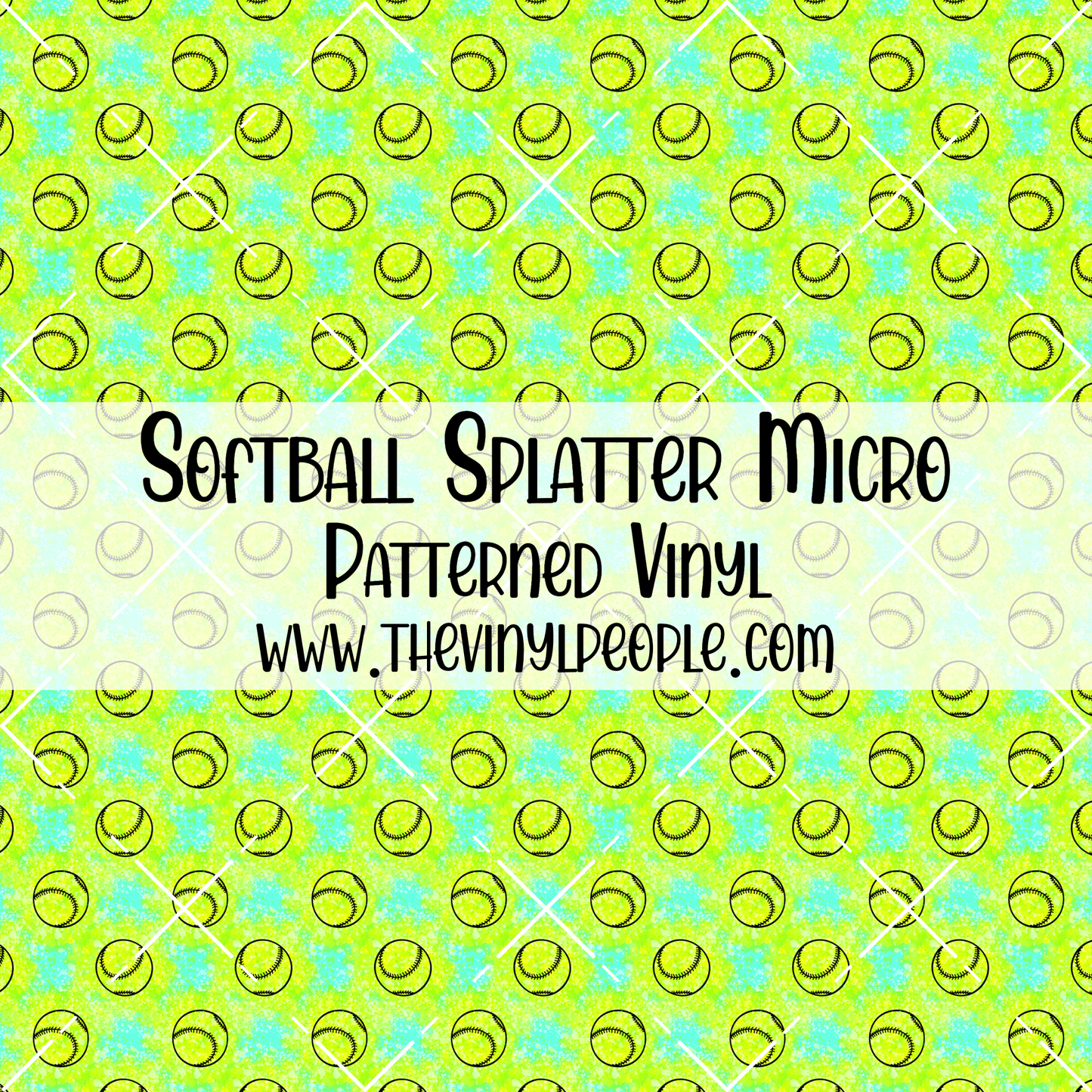 Softball Splatter Patterned Vinyl