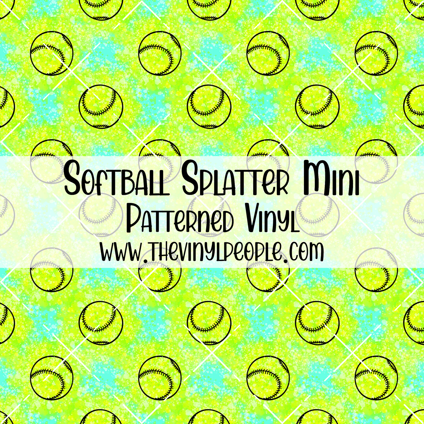 Softball Splatter Patterned Vinyl