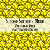 Stacked Softballs Patterned Vinyl
