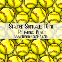Stacked Softballs Patterned Vinyl