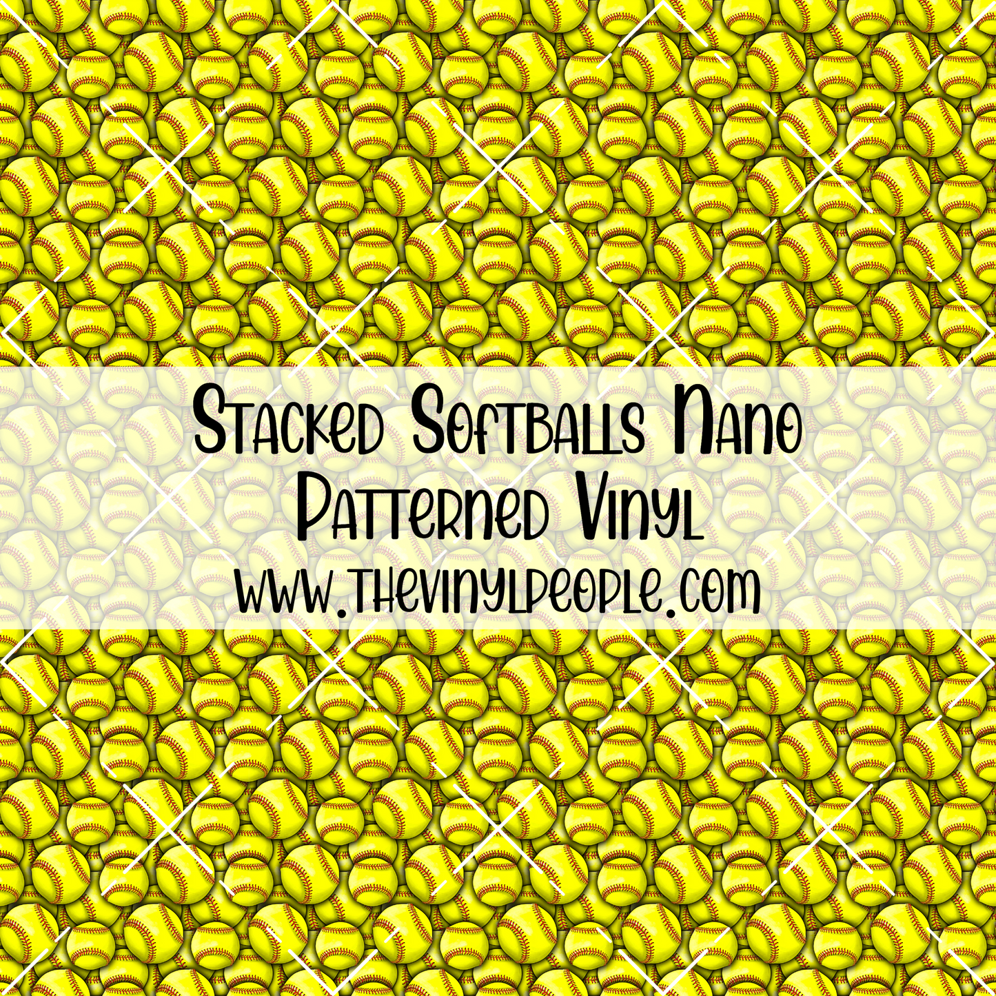 Stacked Softballs Patterned Vinyl