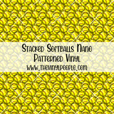 Stacked Softballs Patterned Vinyl
