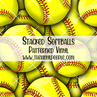Stacked Softballs Patterned Vinyl