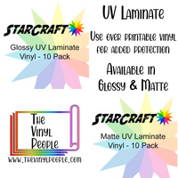 StarCraft Inkjet Printable Heat Transfer Vinyl (10 sheet pack) –  TheVinylPeople