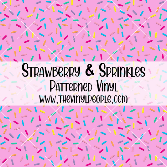 Strawberry & Sprinkles Patterned Vinyl