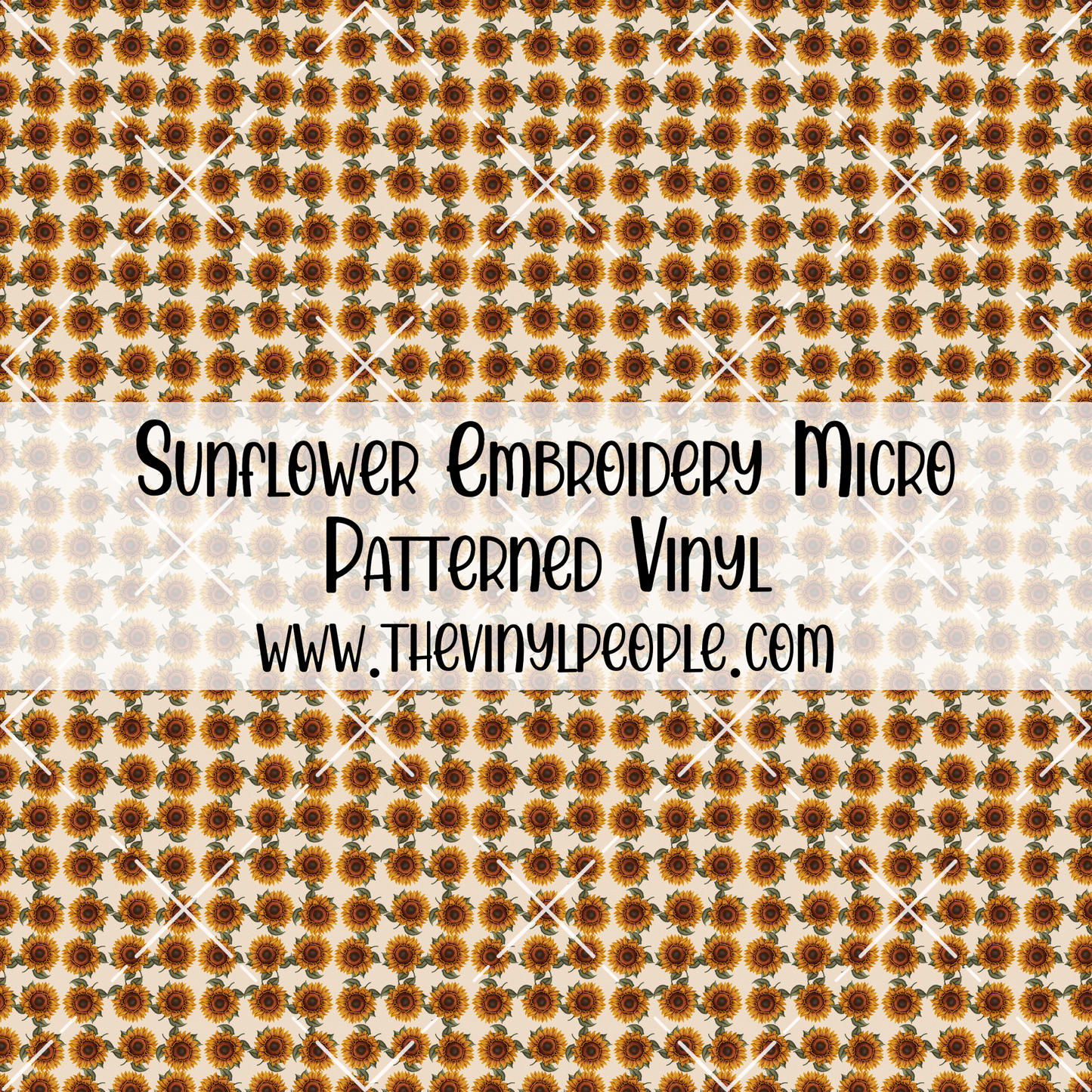 Sunflower Embroidery Patterned Vinyl
