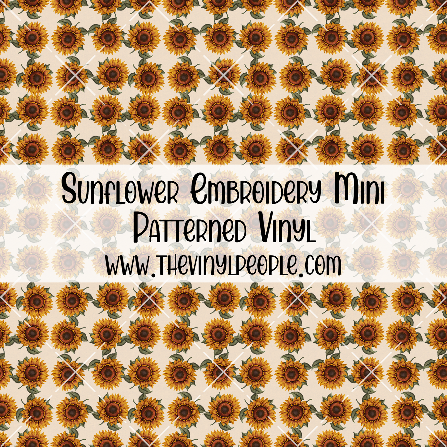 Sunflower Embroidery Patterned Vinyl