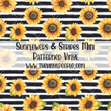 Sunflowers & Stripes Patterned Vinyl