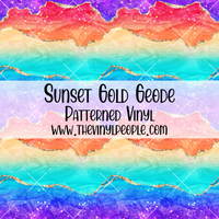 Sunset Gold Geode Patterned Vinyl