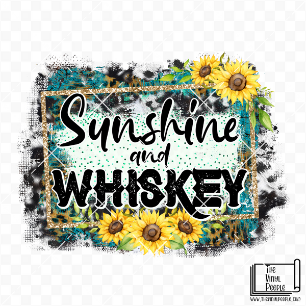 Sunshine & Whiskey Sunflowers Vinyl Decal