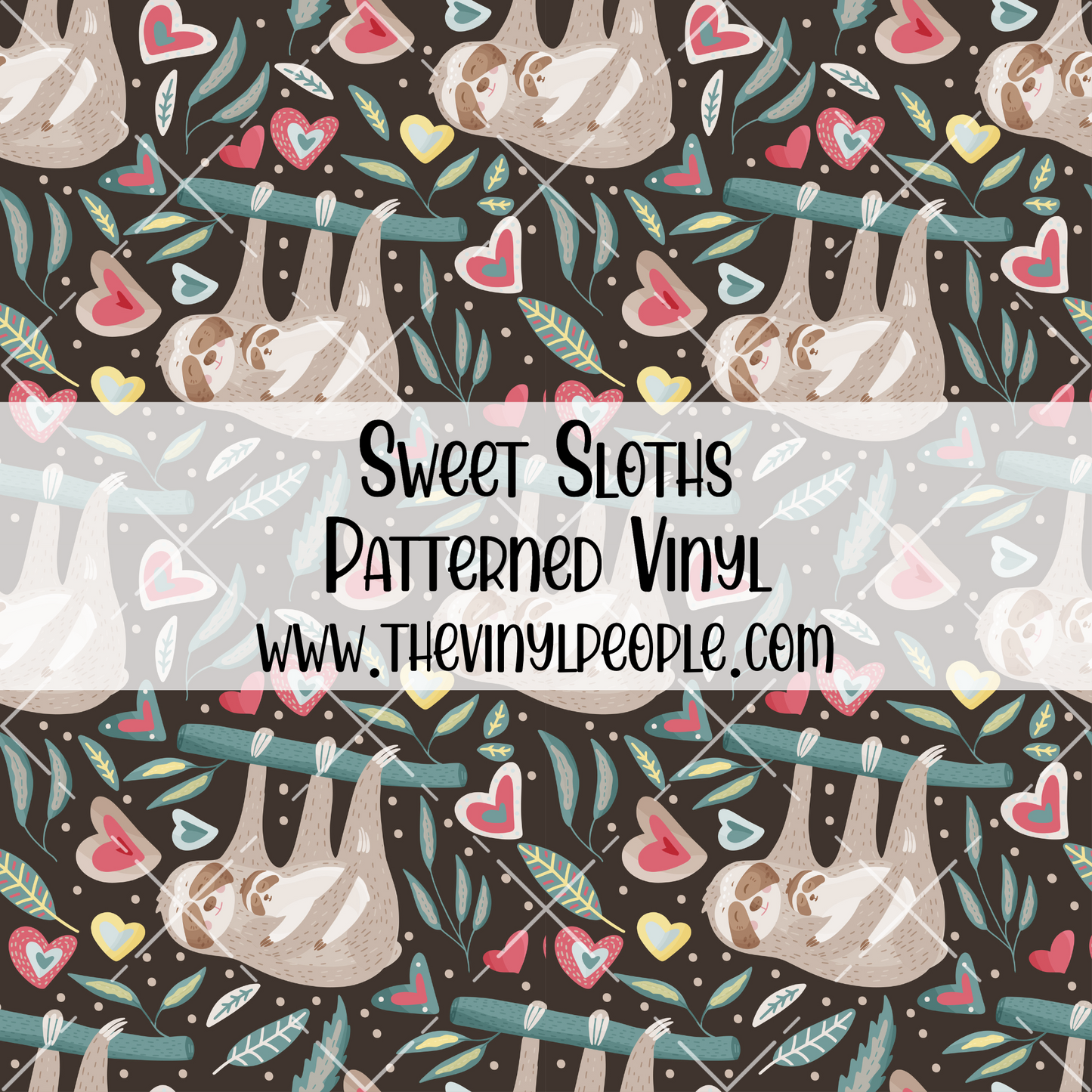 Sweet Sloths Patterned Vinyl