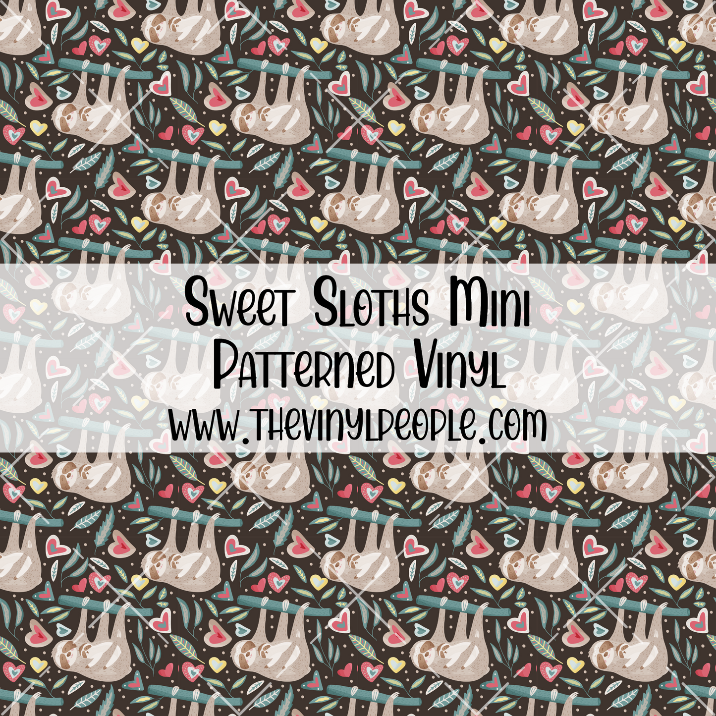 Sweet Sloths Patterned Vinyl