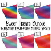 Sweet Treats Bundle - 12" x 12" Sheet of all 6 Frosted Striped Colors