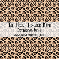Tan Heart Leopard Patterned Vinyl