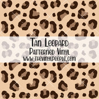 Tan Leopard Patterned Vinyl
