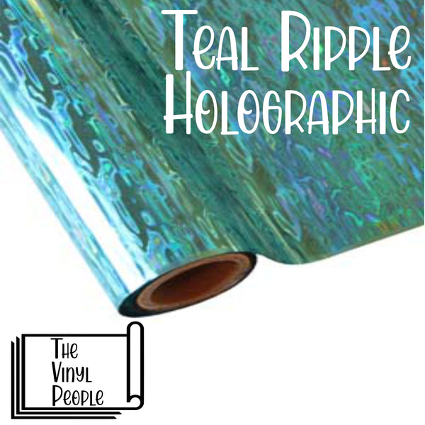 Teal Ripple Holographic Foil