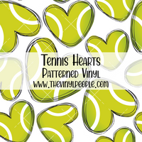 Tennis Hearts Patterned Vinyl
