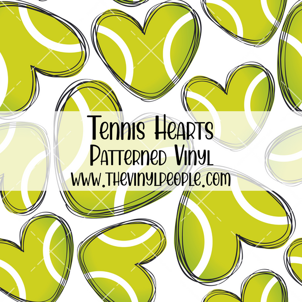 Tennis Hearts Patterned Vinyl