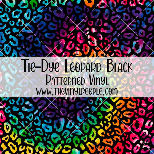 Tie-Dye Leopard Black Patterned Vinyl