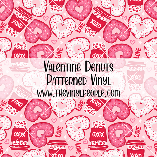 Valentine Donuts Patterned Vinyl