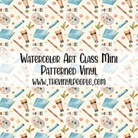 Watercolor Art Class Patterned Vinyl