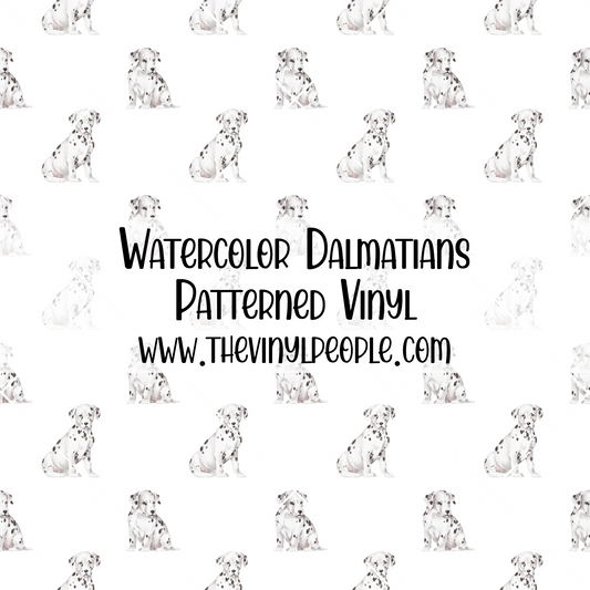 Watercolor Dalmatians Patterned Vinyl