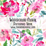 Watercolor Floral Patterned Vinyl