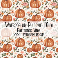 Watercolor Pumpkin Patterned Vinyl